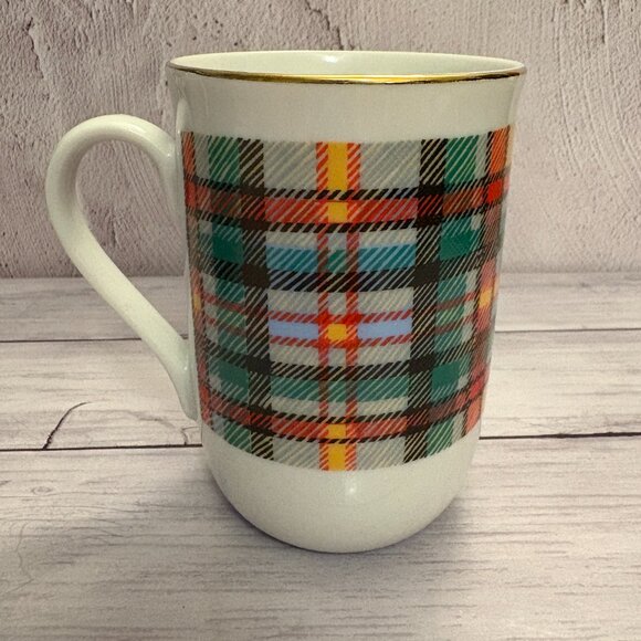 Essex County Tartan Coffee Mug 22K Gold Decorated in China (SKU: 216MI) - Picture 3 of 8